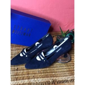 Navy Suede Heels Vintage Stuart Weitzman